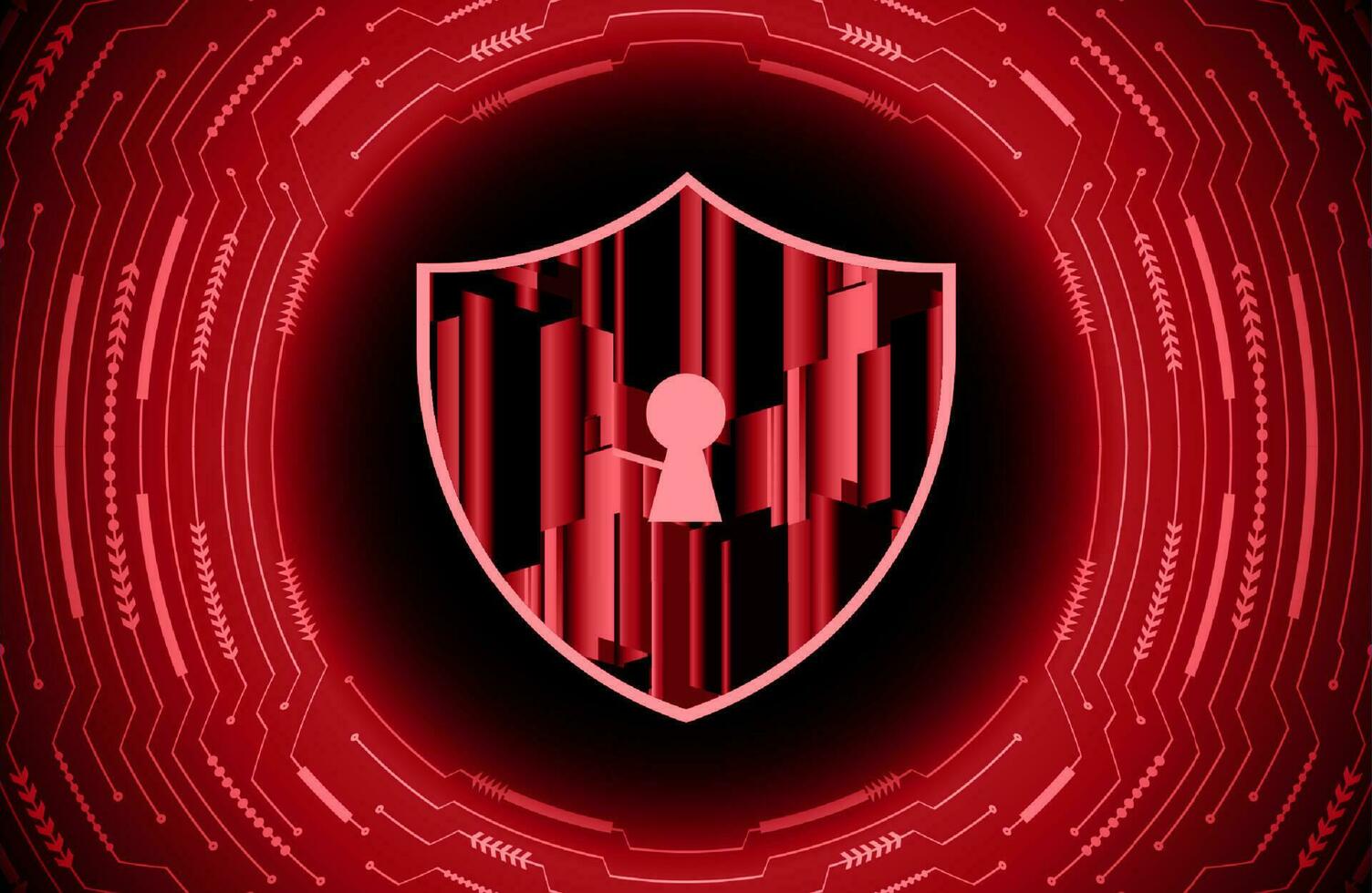 Modern Cybersecurity Technology Background with padlock vector