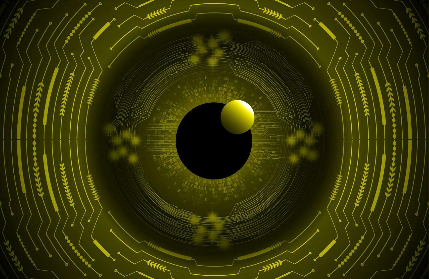 Modern Cybersecurity Eye on Technology Background vector
