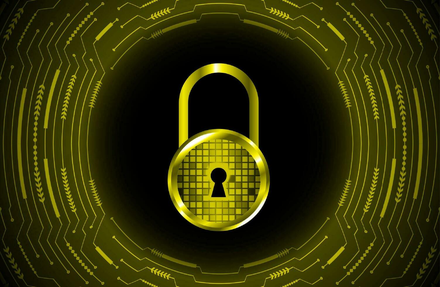 Modern Cybersecurity Technology Background with lock vector