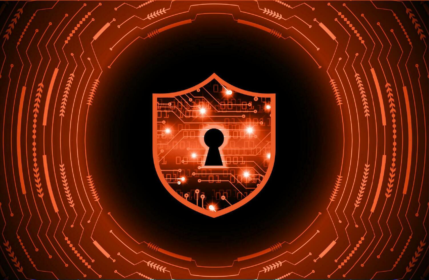 Modern Cybersecurity Technology Background with lock vector