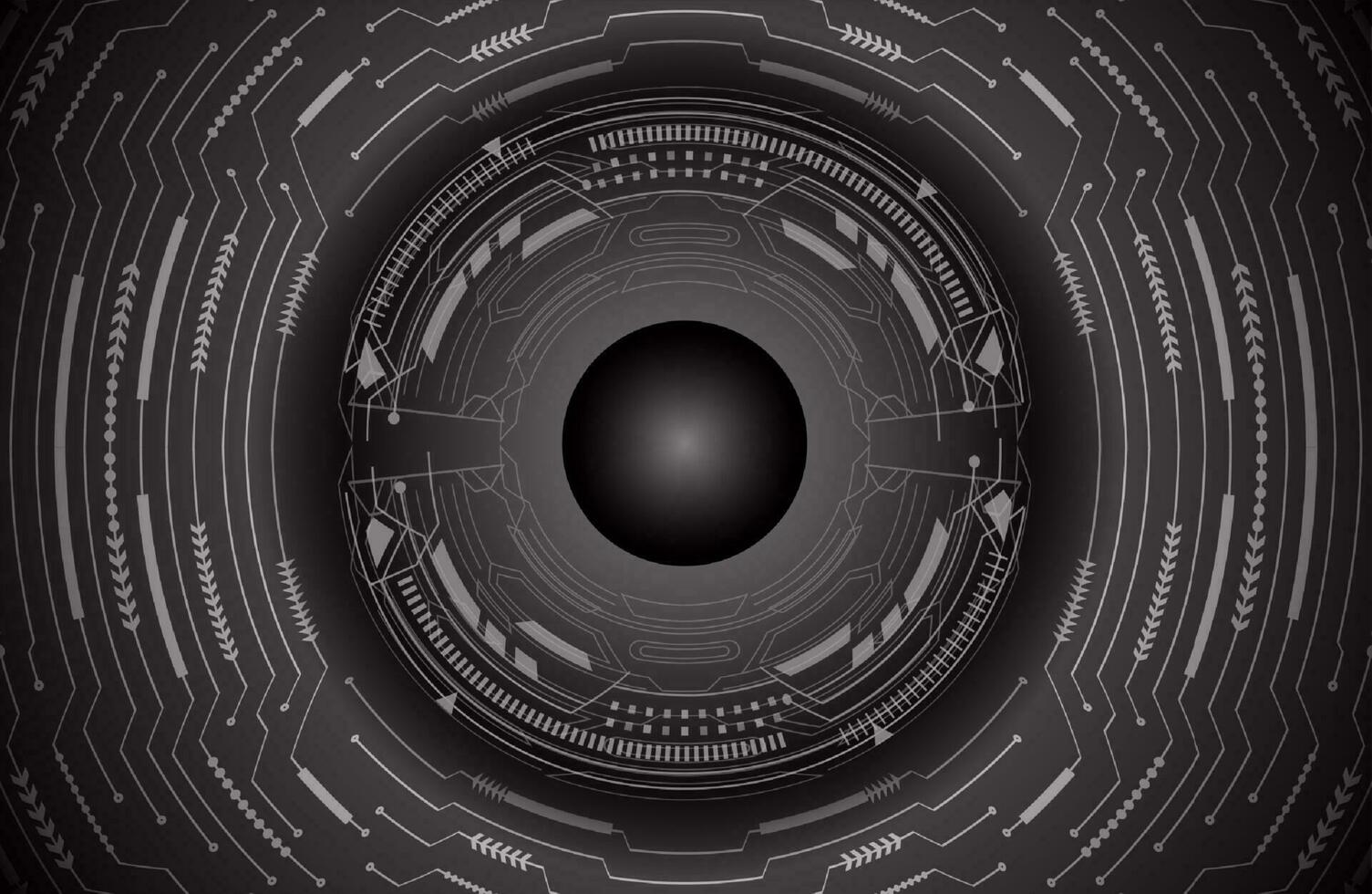 Modern Cybersecurity Technology Icon Pack with Eyes vector