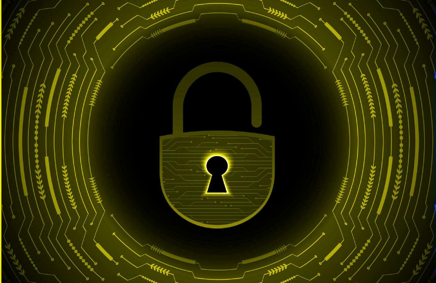 Modern Cybersecurity Technology Background with lock vector