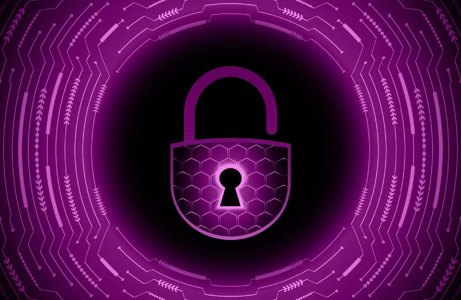 Modern Cybersecurity Technology Background with lock vector