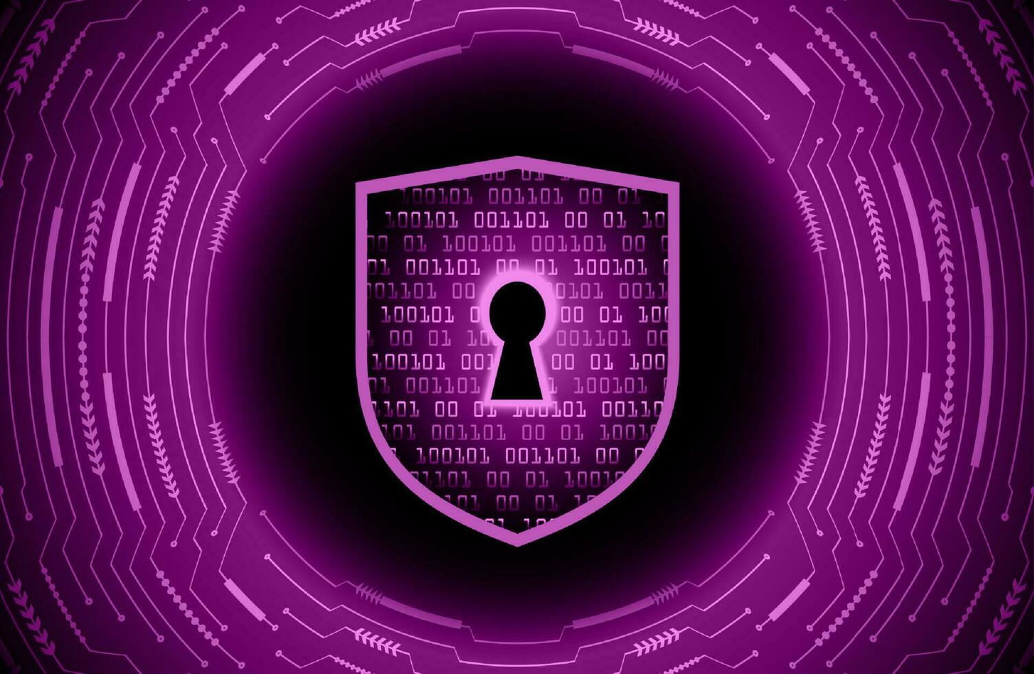 Modern Cybersecurity Technology Background with lock vector