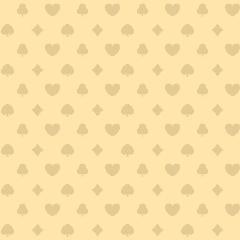 Seamless Card Suits Pattern Background. vector