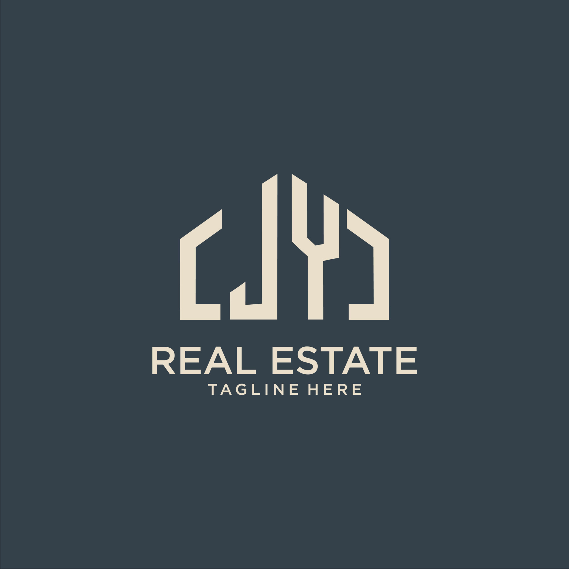 JY initial monogram logo for real estate design 23409505 Vector Art at