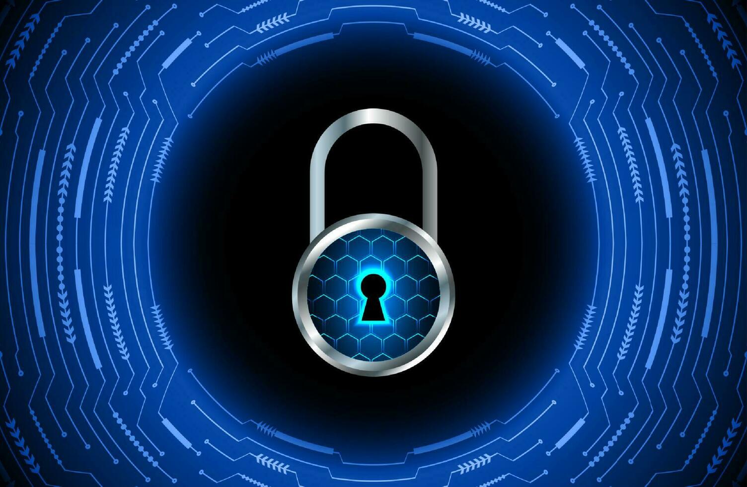 Modern Cybersecurity Technology Background with lock vector