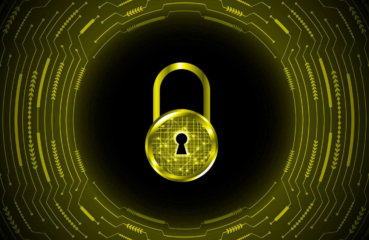 Modern Cybersecurity Technology Background with lock vector