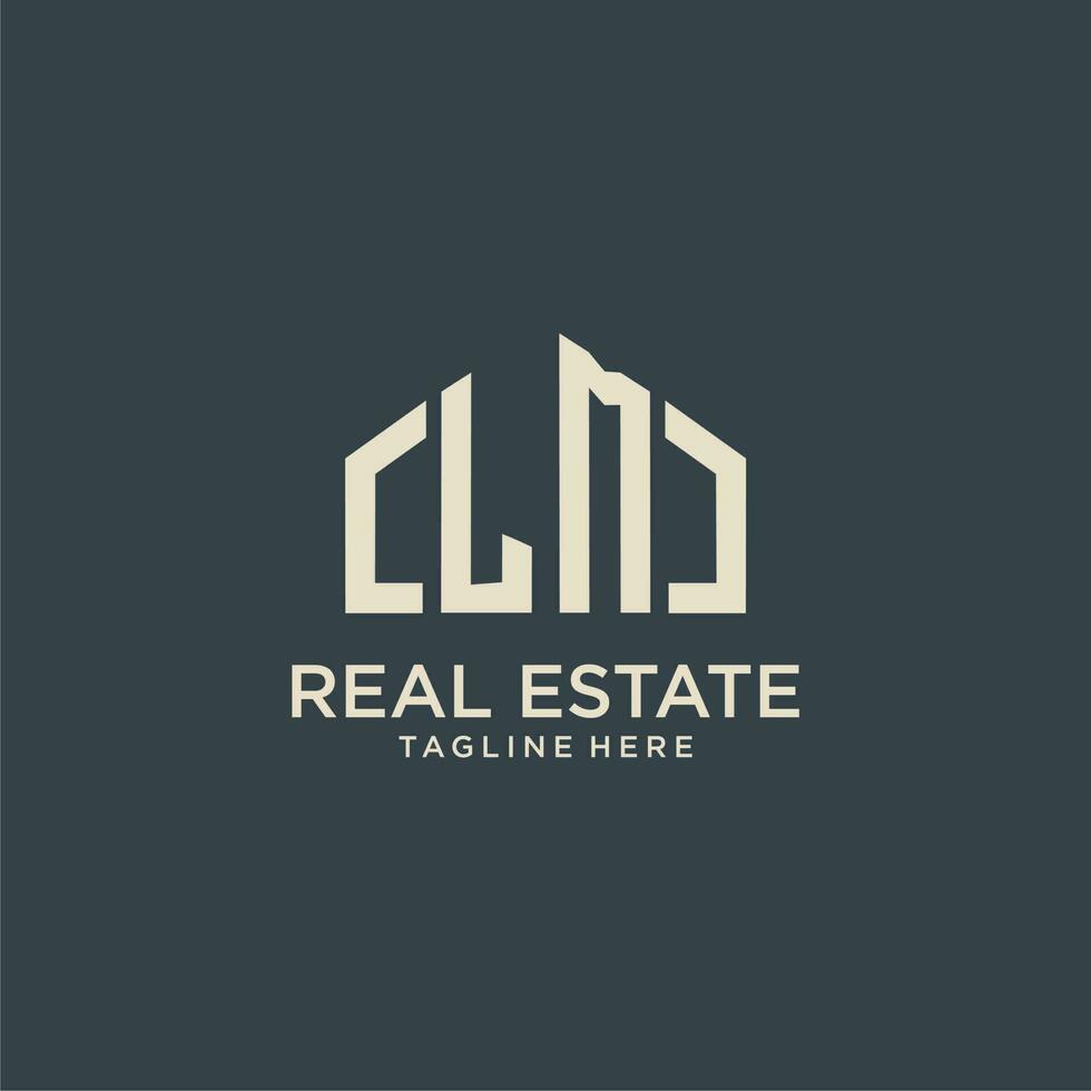 LM initial monogram logo for real estate design vector
