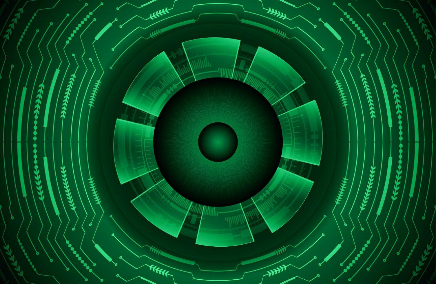 Modern Cybersecurity Eye on Technology Background vector