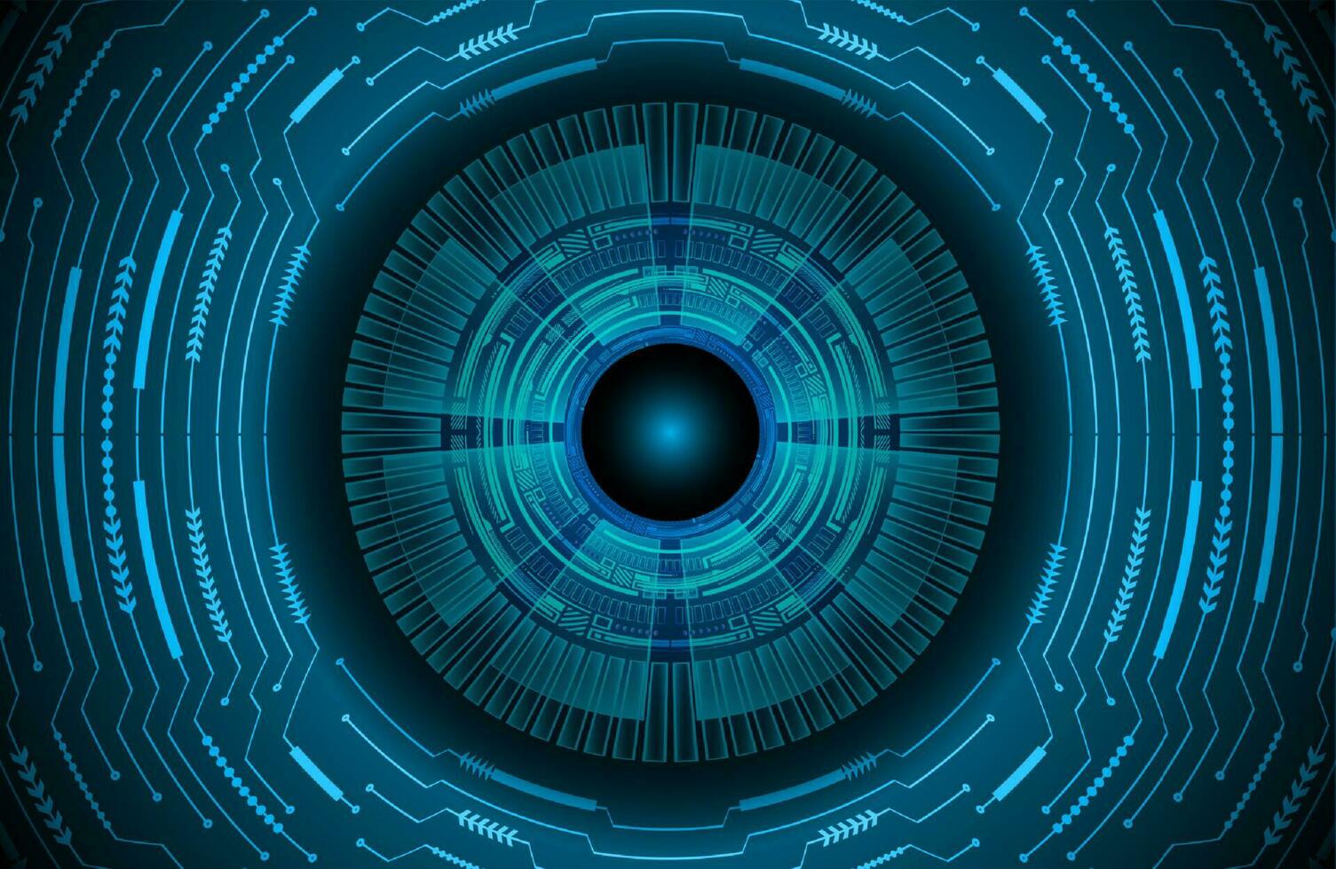 Modern Cybersecurity Eye on Technology Background vector