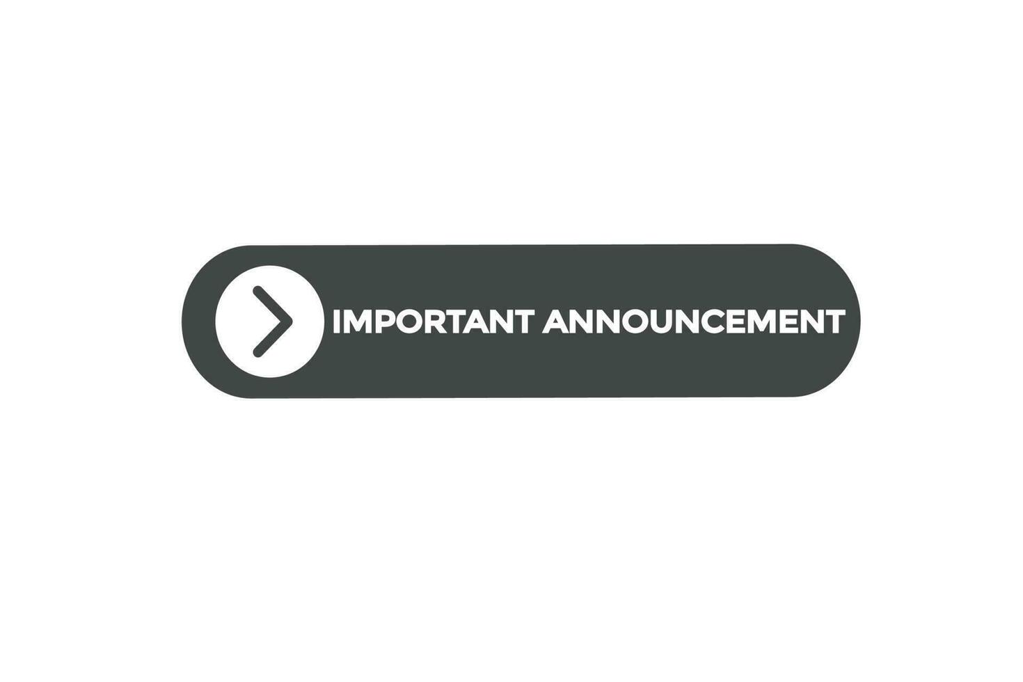 important announcement vectors.sign label bubble speech important announcement vector