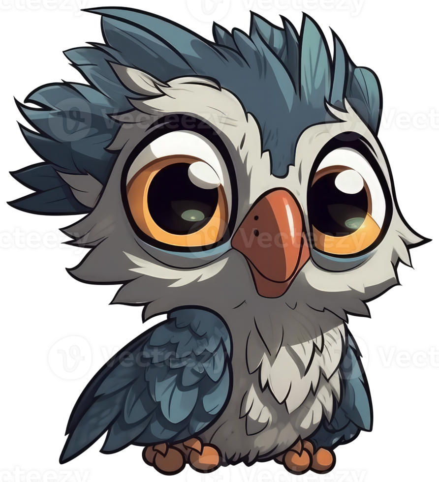 Funny and cute bird transparency sticker, Harpy Eagle. . png