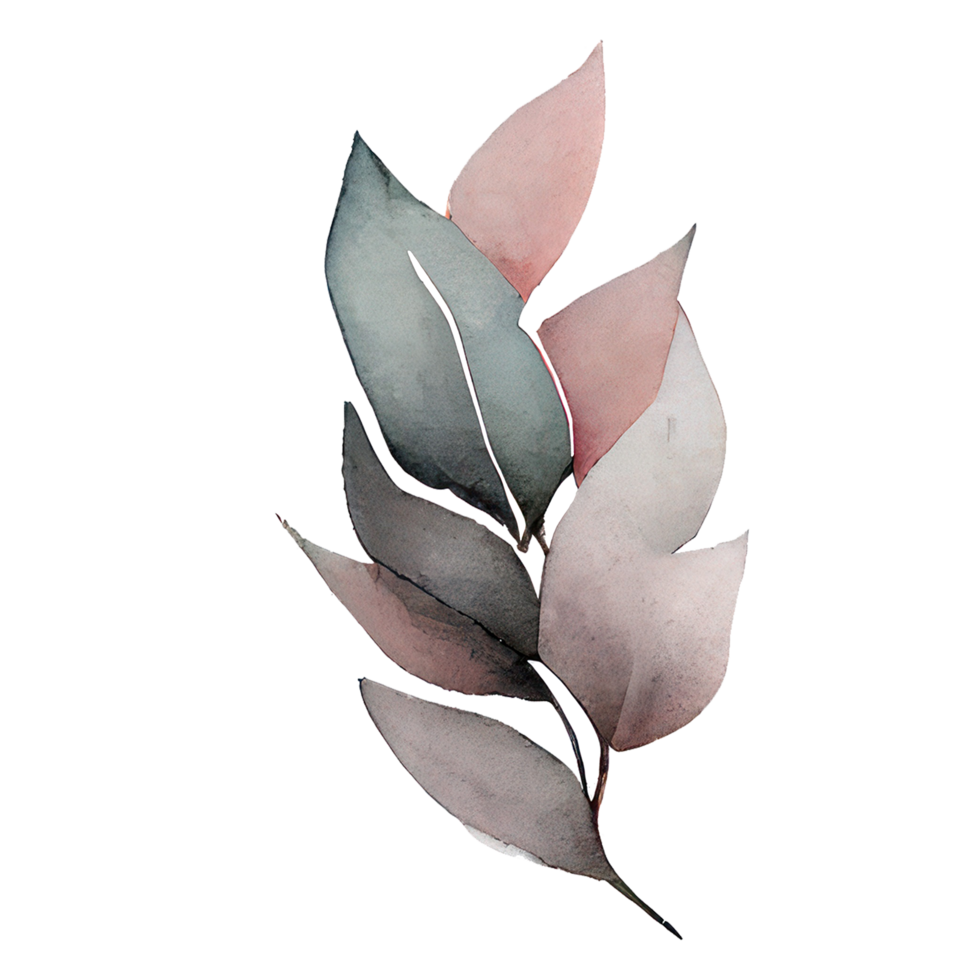 watercolor green leaves png