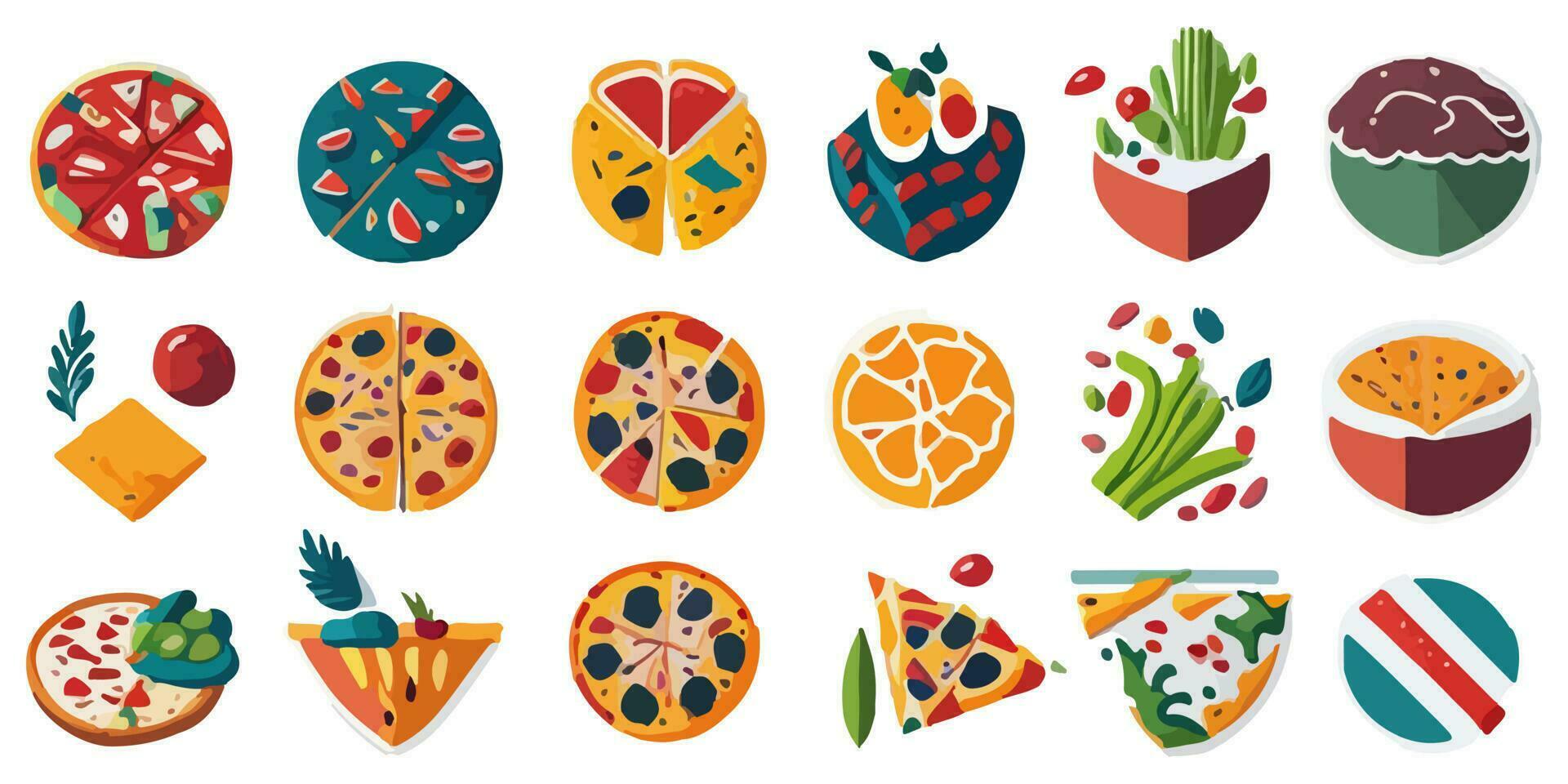 Appetizing Flat Vector Illustration of a Pizza Slice with Sauce