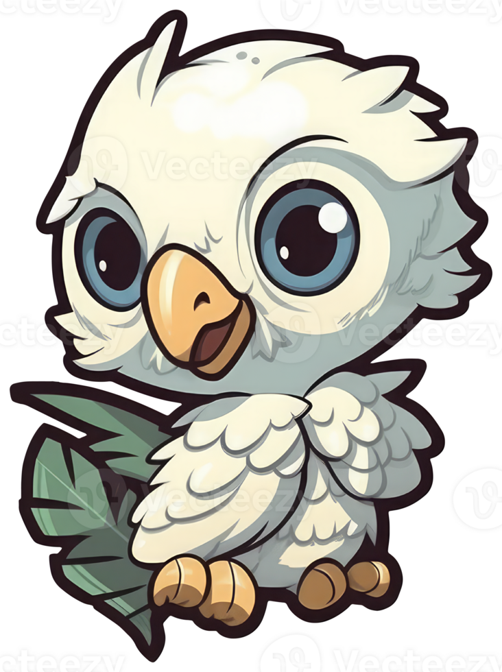 Funny and cute bird transparency sticker, Palm Cockatoo. . png