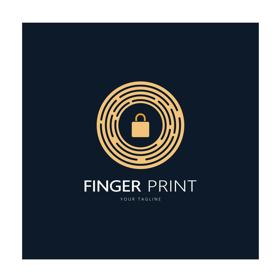 simple flat fingerprint logo,for security,identification,badge,emblem,business card,digital,vector photo