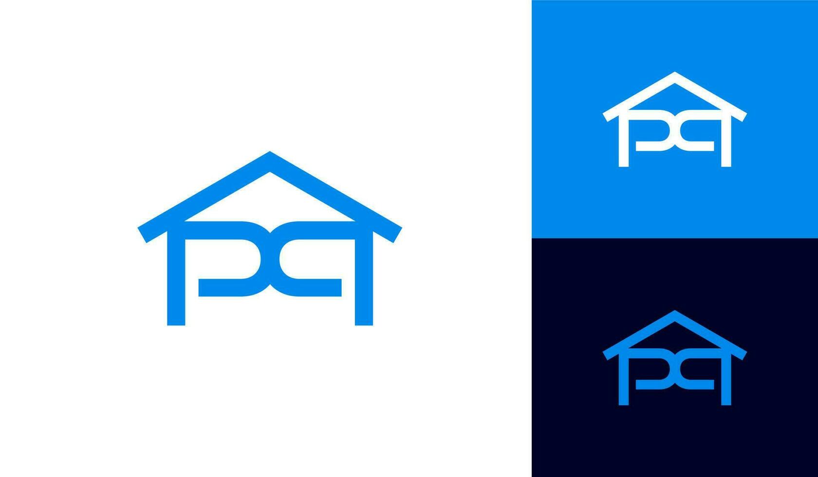 Abstract house logo with letter PP vector