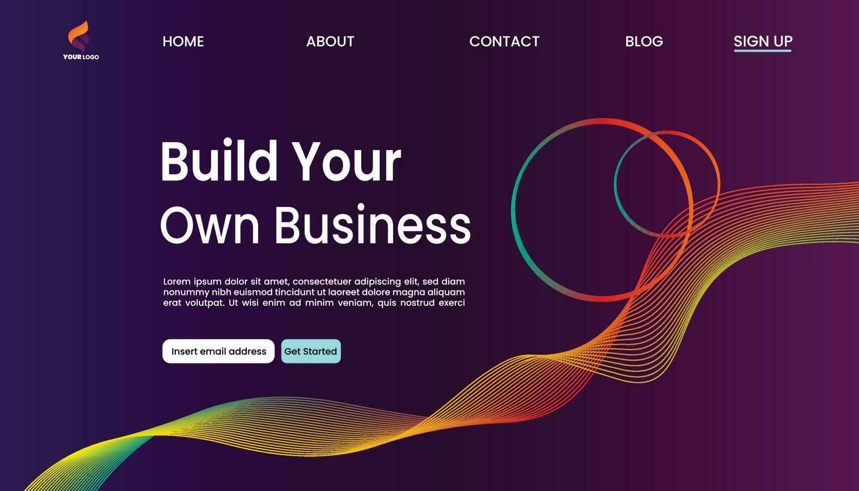 Abstract Background Website Landing Page free Vector