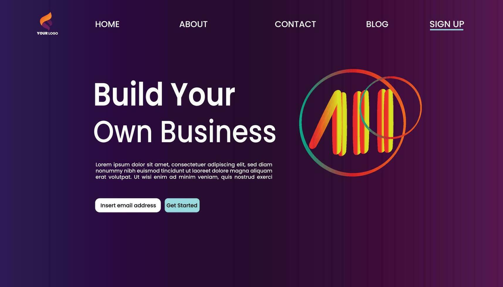 Abstract Background Website Landing Page free Vector