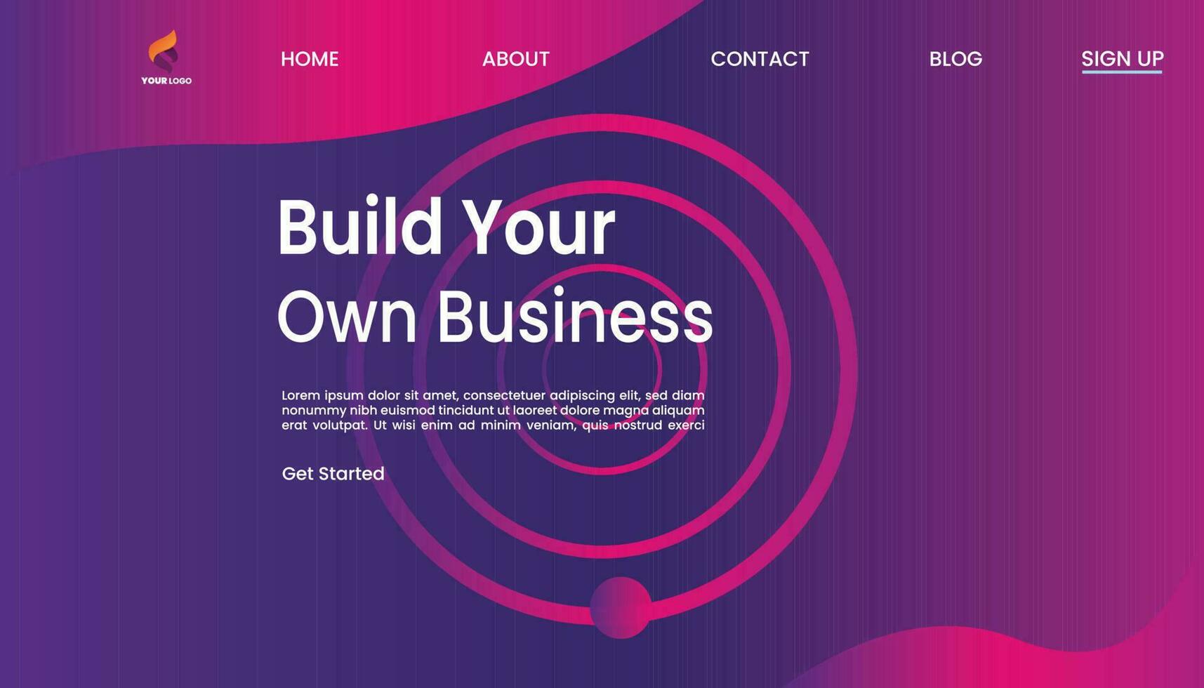 Abstract Background Website Landing Page free Vector