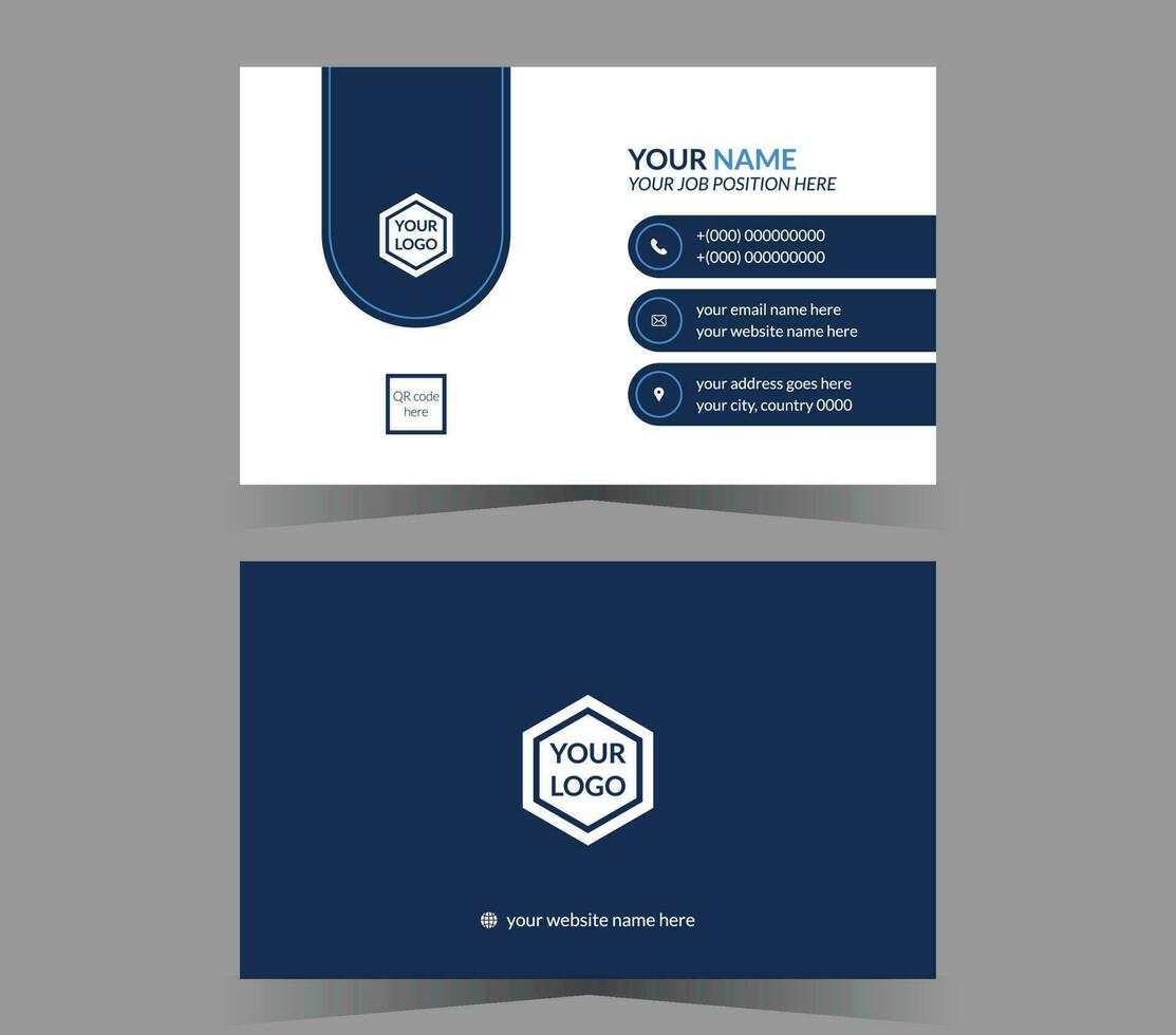 Corporate business card template vector modern creative and clean design.