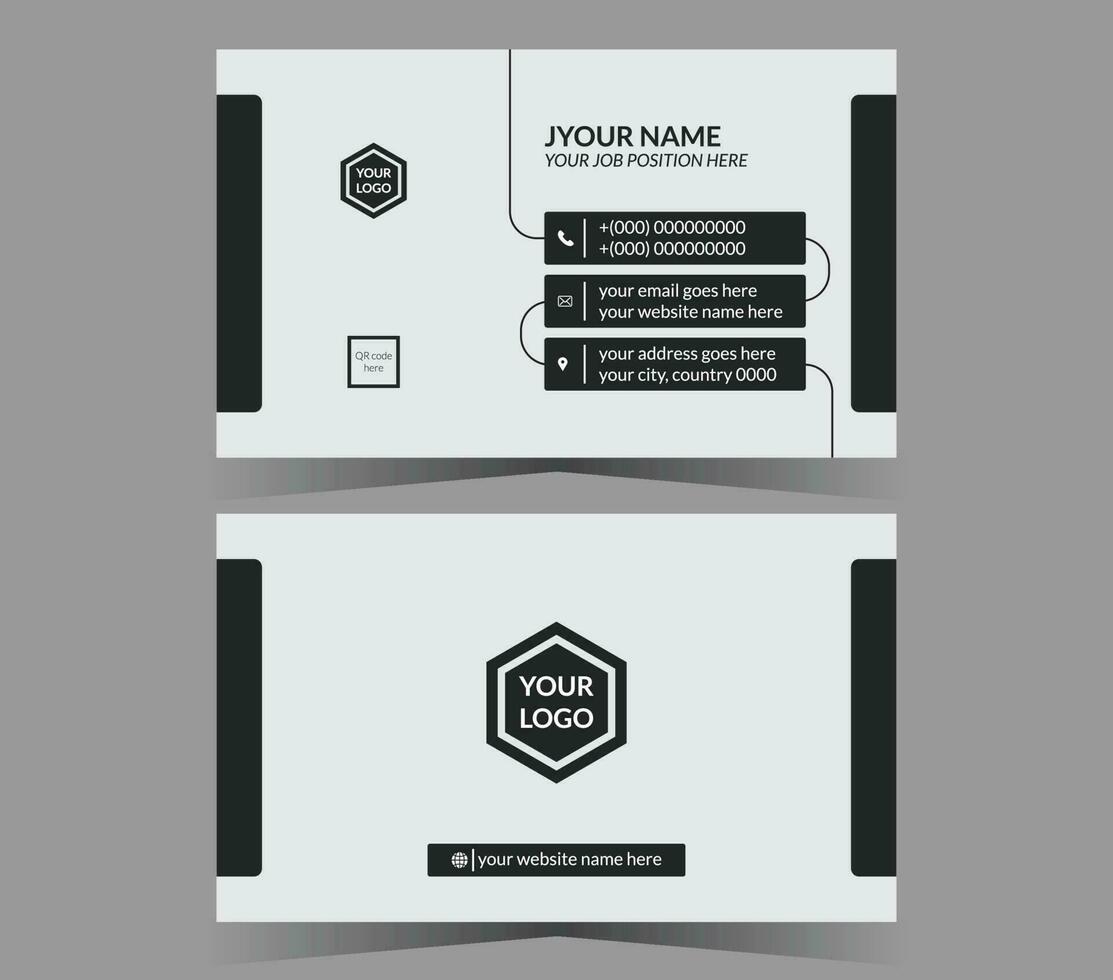 Corporate business card template vector modern creative and clean design.