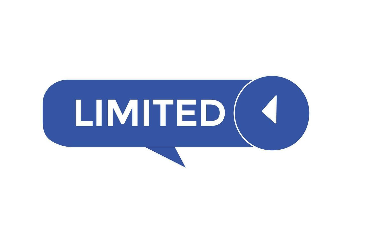 limited vectors.sign label bubble speech limited vector