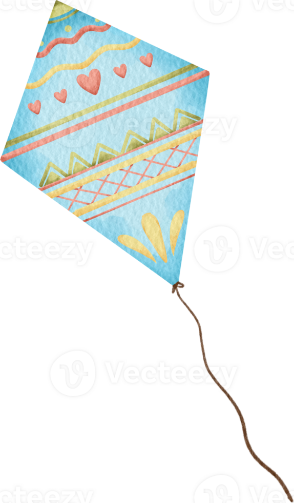 watercolor kite clip art png