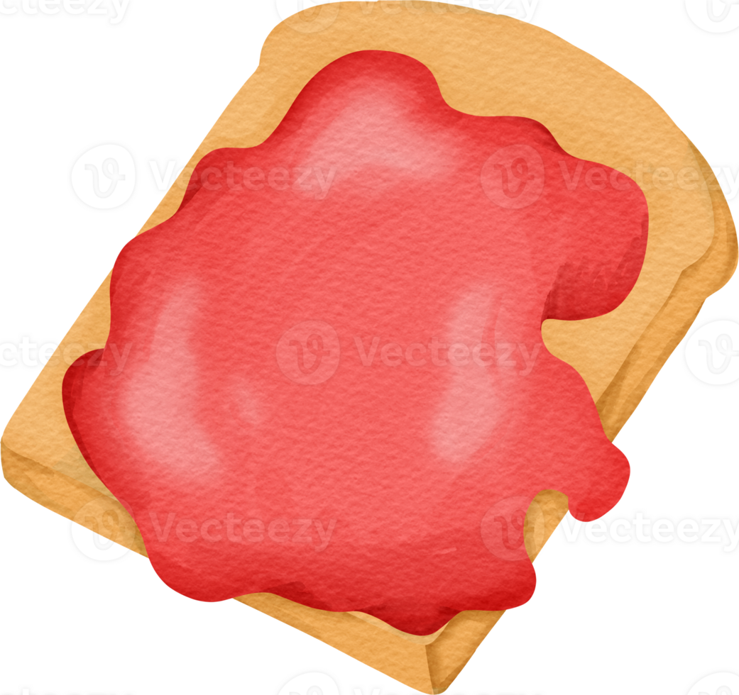 watercolor jam and bread png