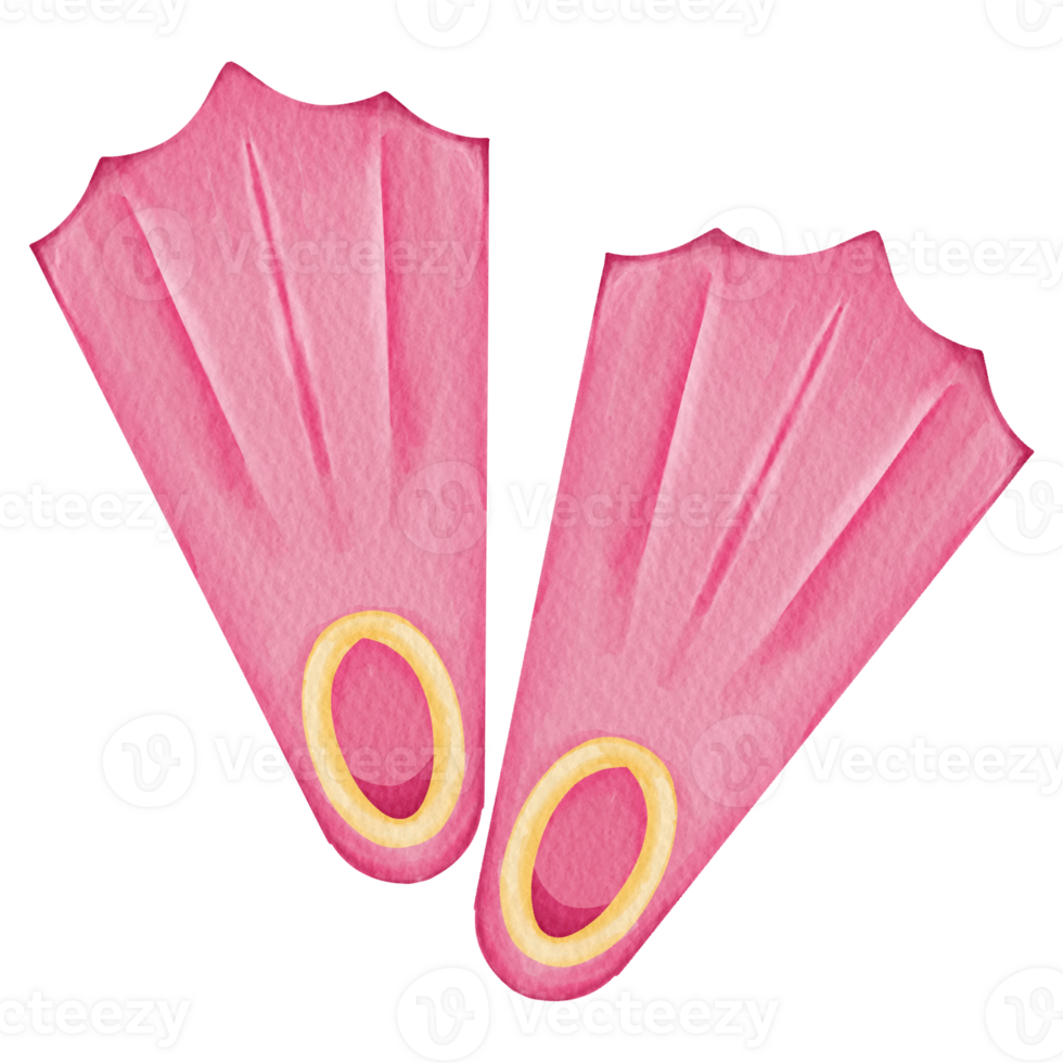 watercolor scuba fins png