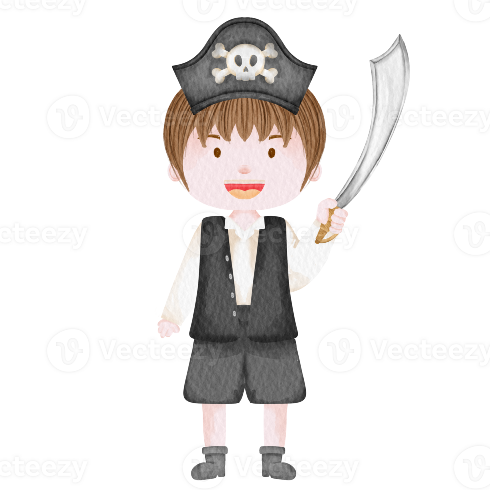 watercolor pirate pirate clip art png