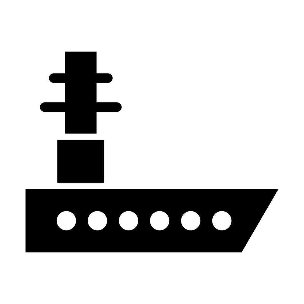 Aircraft Carrier Icon Design vector