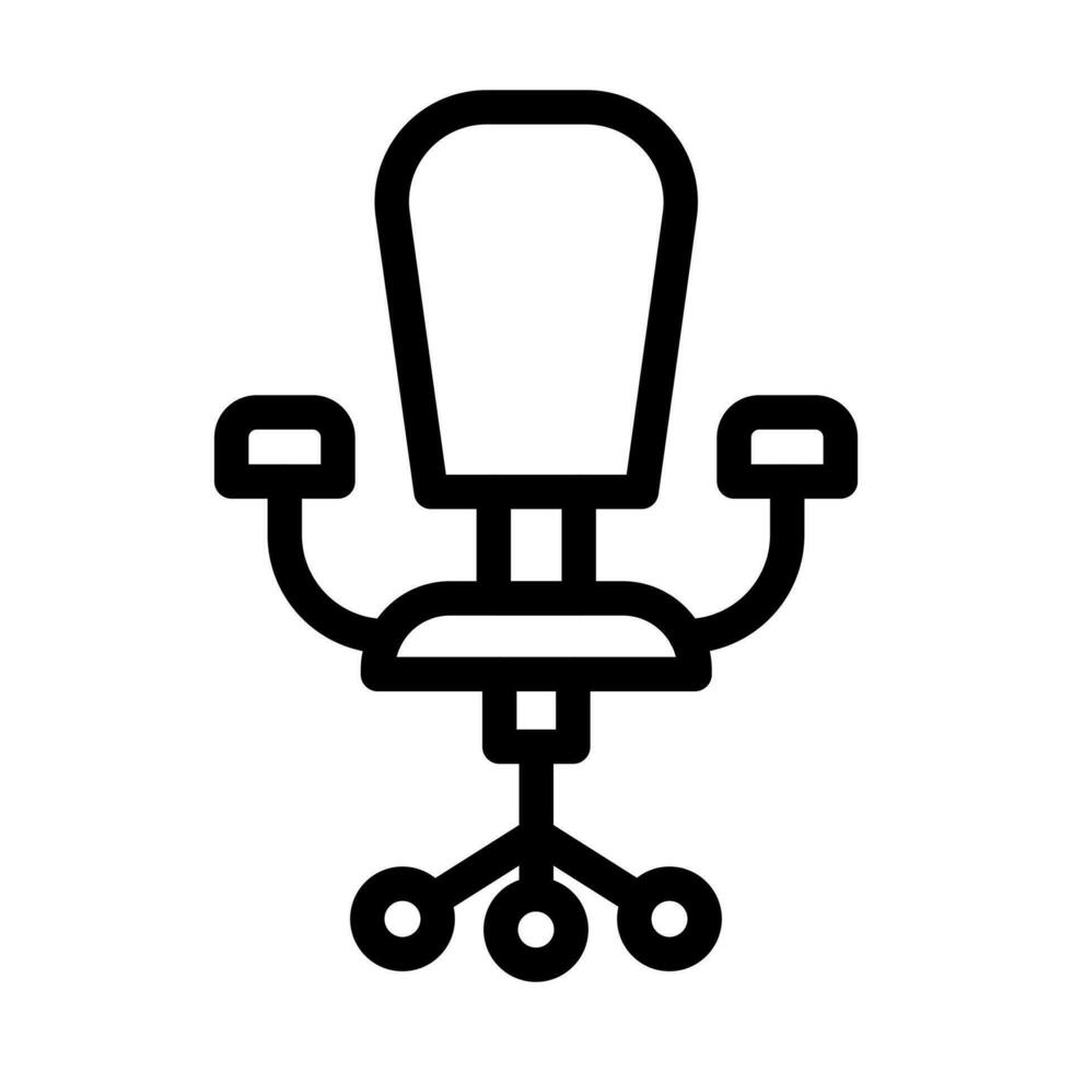 Desk Chair Icon Design vector