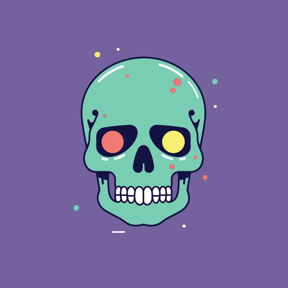 anatómicamente correcto humano calaveras conjunto aislado. mano dibujado línea Arte vector ilustración.