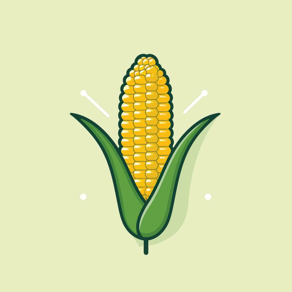 Sweet organic corncob in  illustration on white background vector