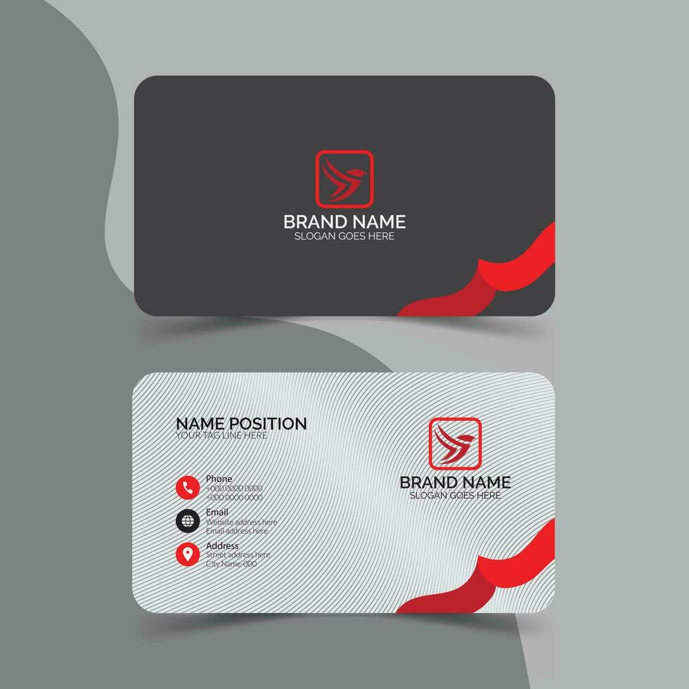 Simple business card layout design vector