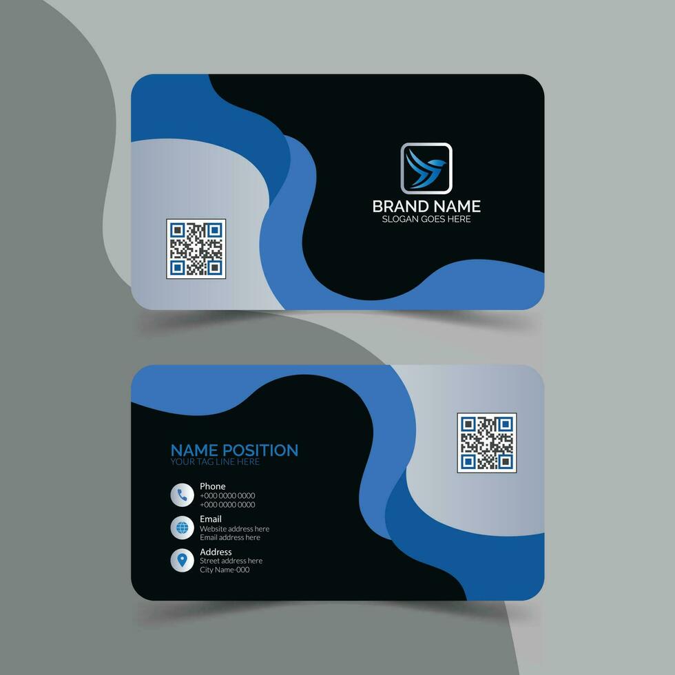 Pro business card layout design vector