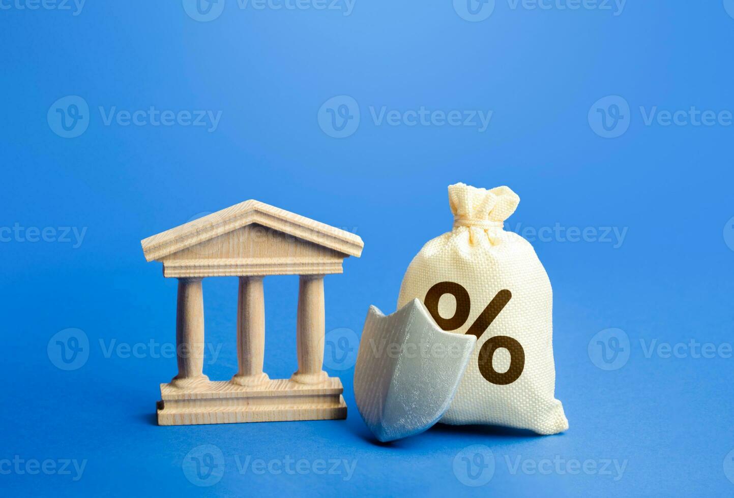 savings accounts under reliable protection. Guaranteed deposits. Reliability. Security and protection of money. Protect financial future and ensure financial safety. Reputable and trustworthy bank photo