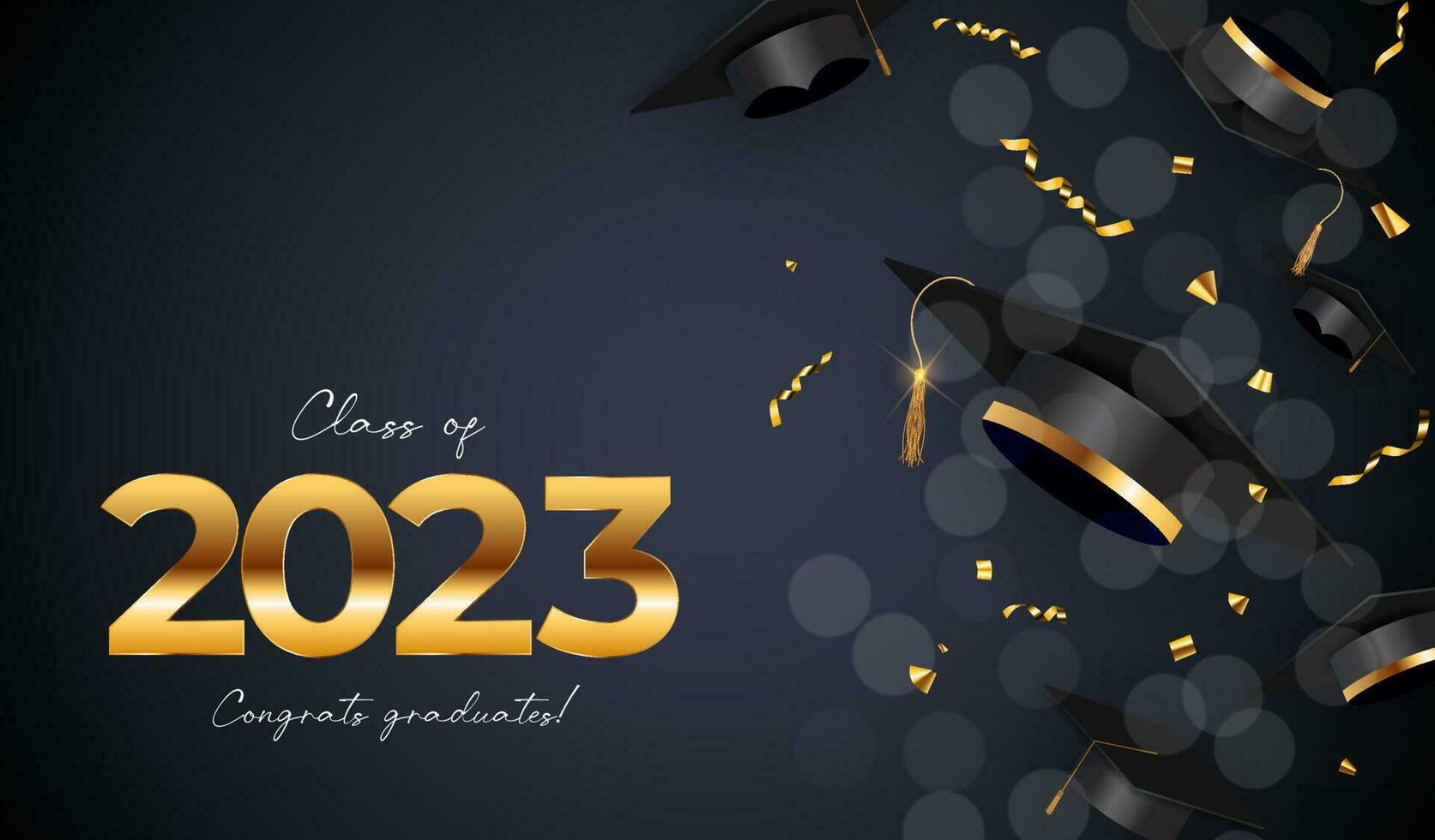 Happy Graduation Greeting Background Vector Illustration