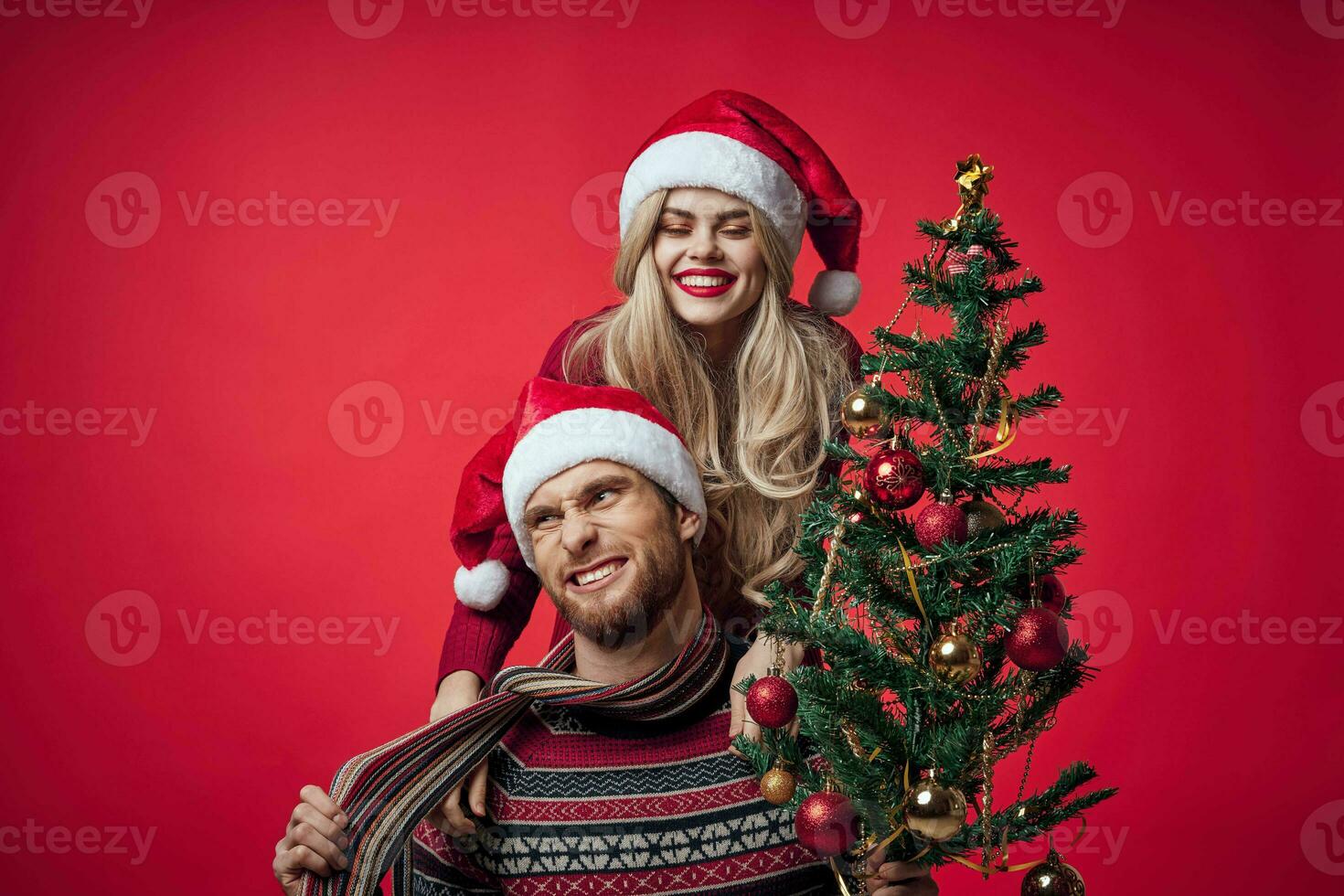 hombre y mujer nuevo año fiesta Navidad estilo de vida foto