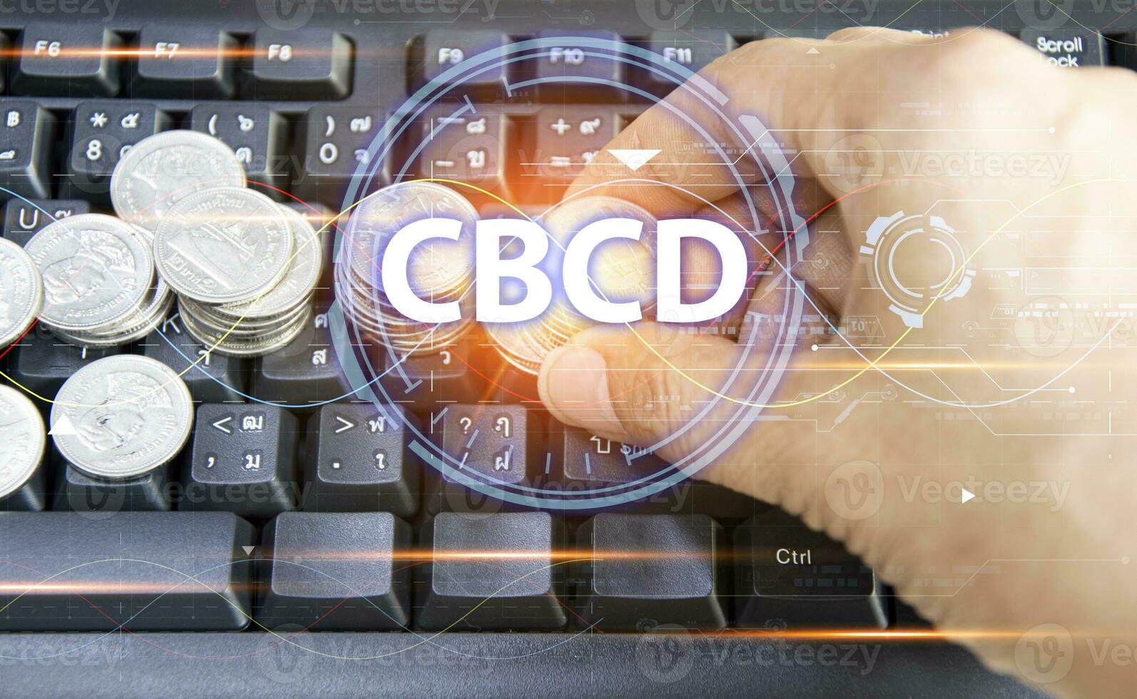 CBDC is a digital currency issued by a central bank. which has the ability to act as a medium to pay for goods and services can maintain value and is an accounting unit of measurement photo