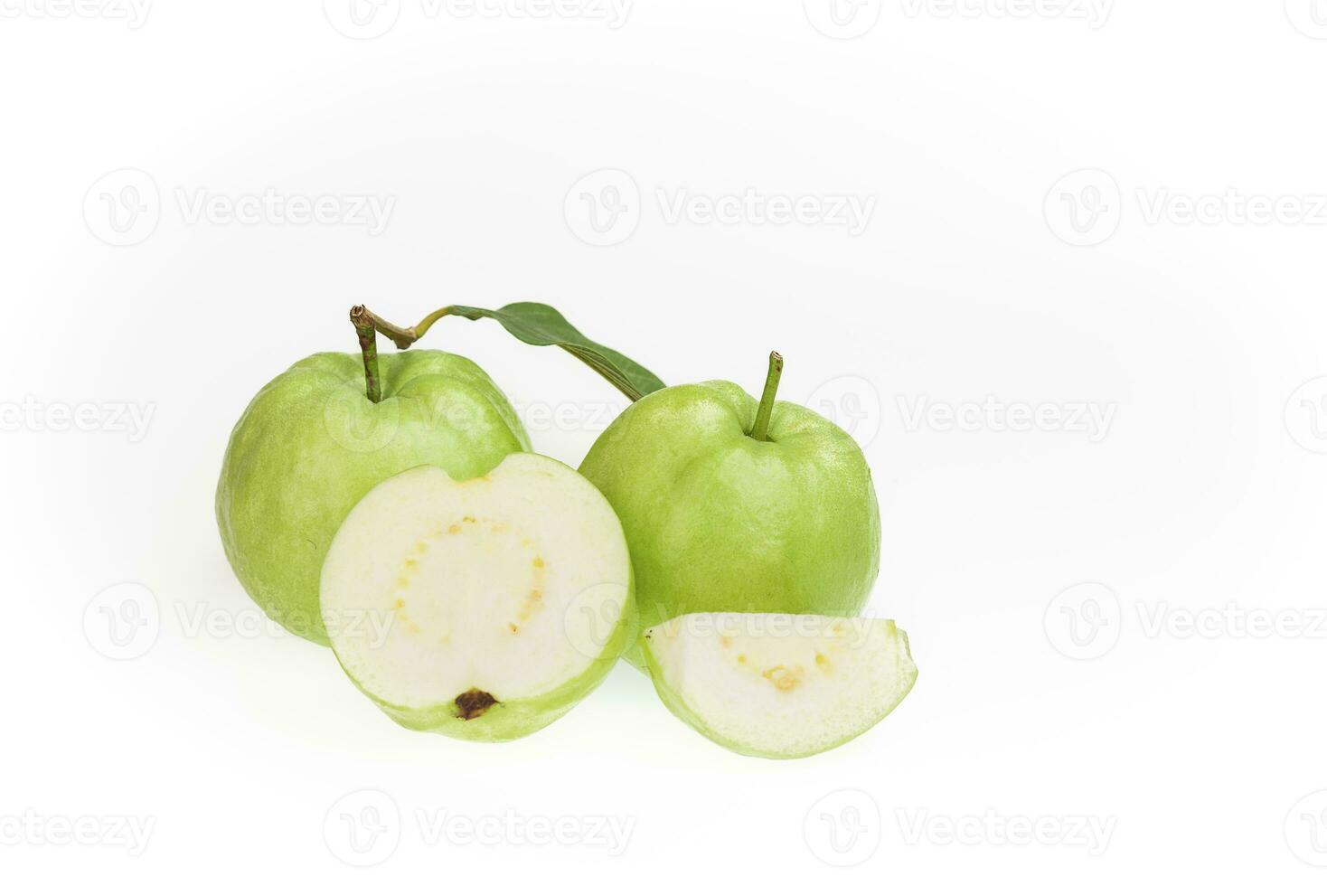 Guavas on white background photo