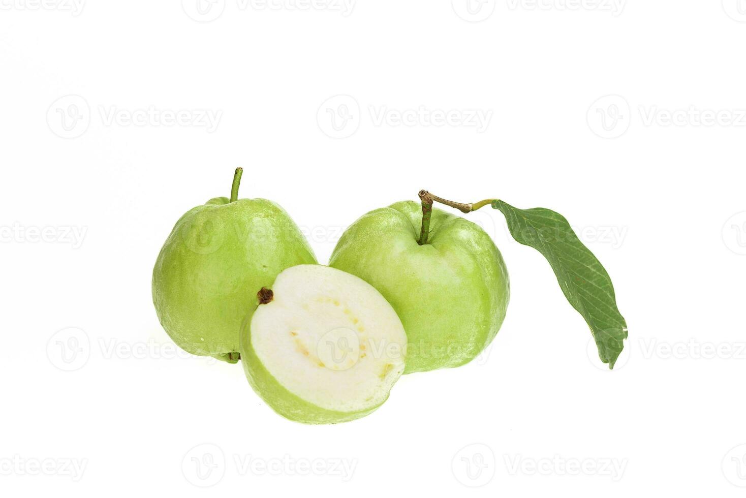 Guavas on white background photo
