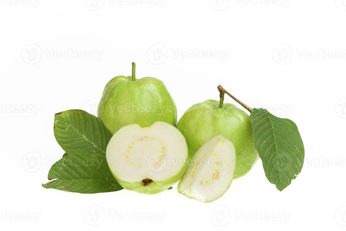 Guavas on white background photo