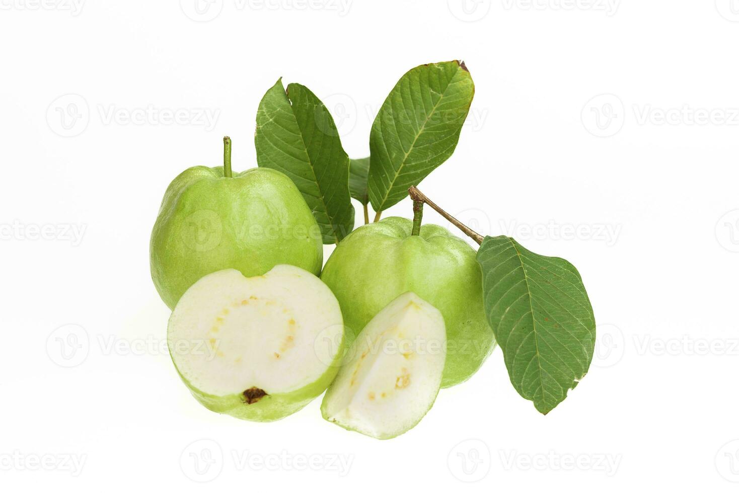 Guavas on white background photo