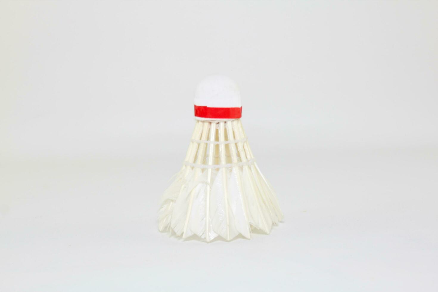 used shuttlecock Isolated on a White background photo