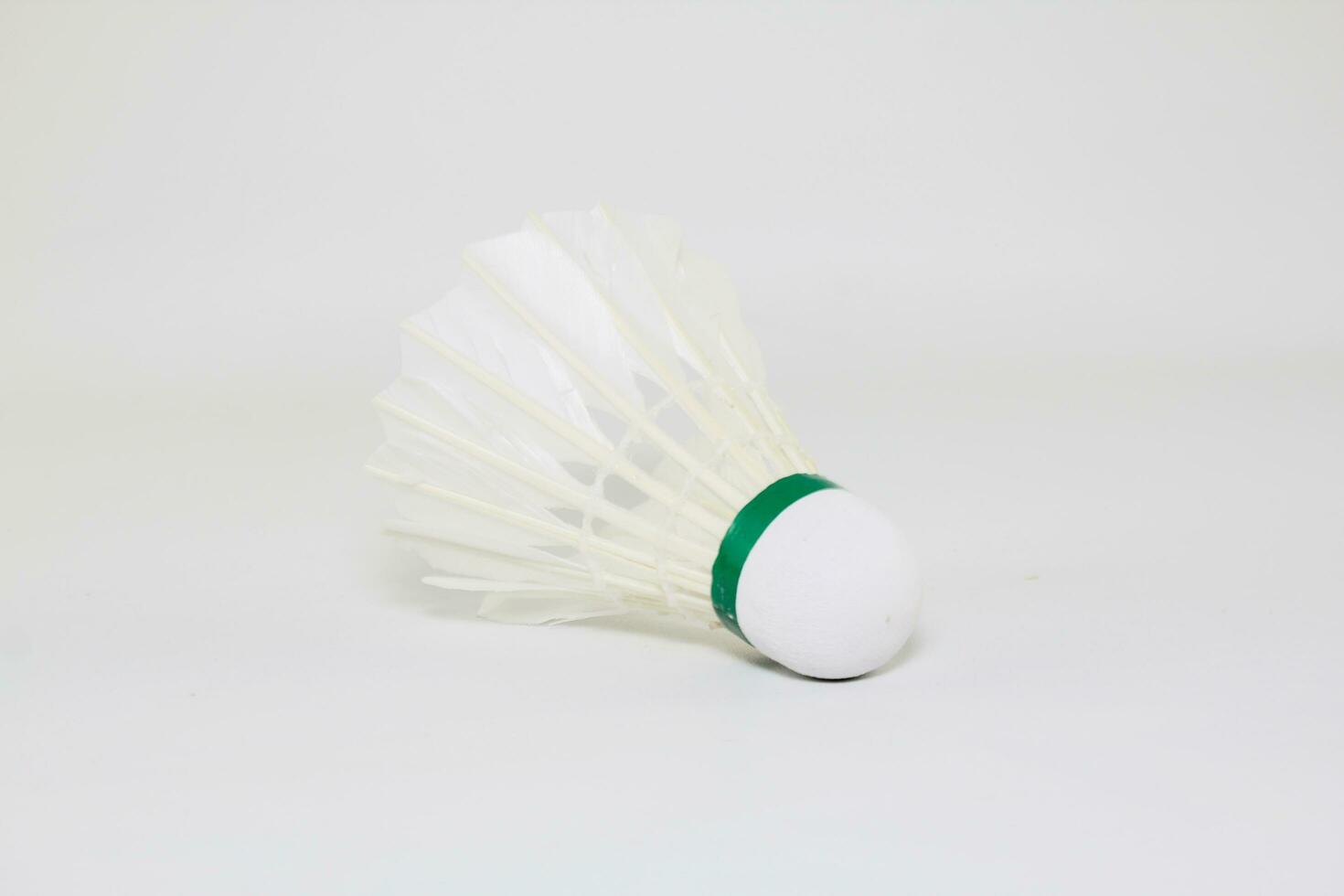 used shuttlecock Isolated on a White background photo