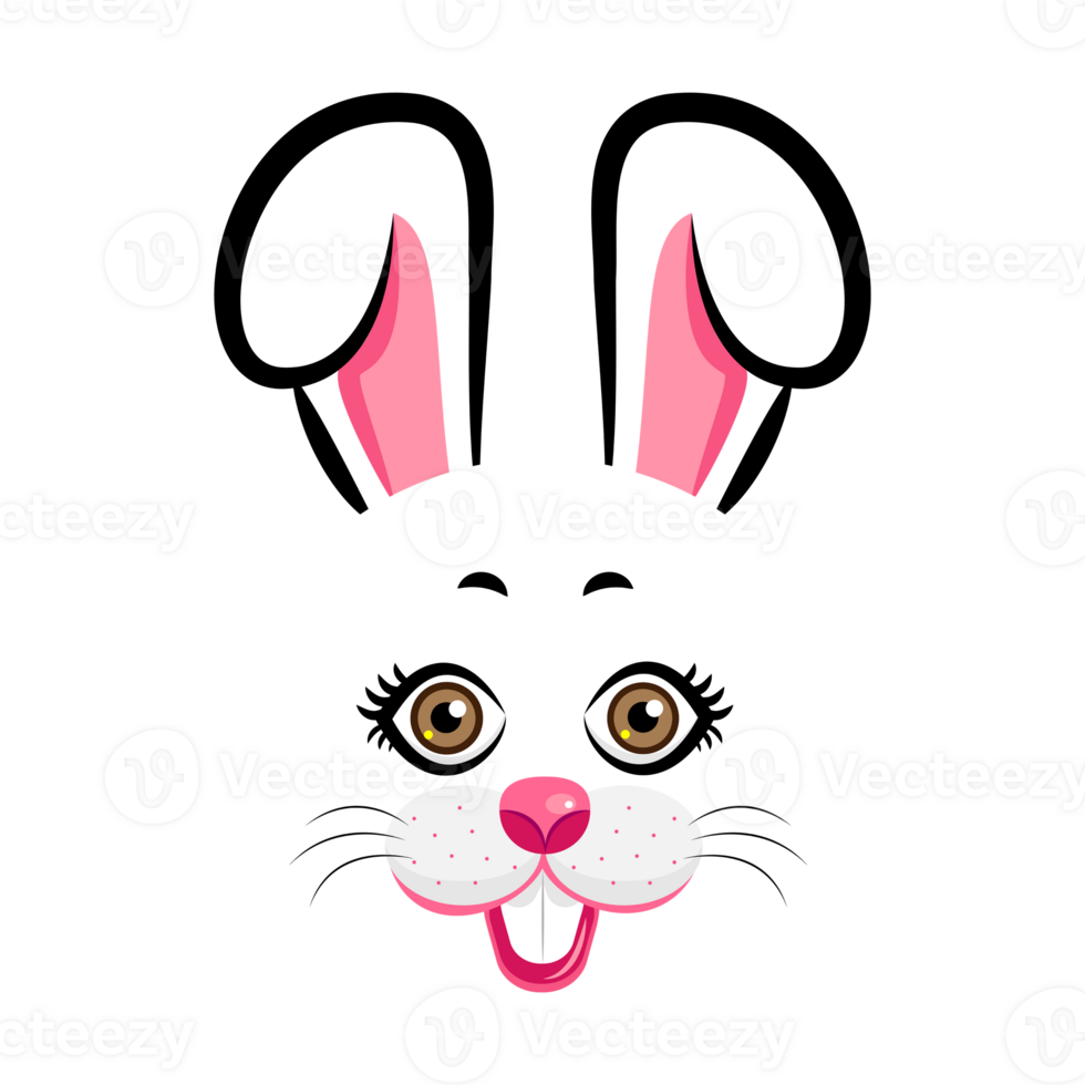 cartoon bunny masks with ears png