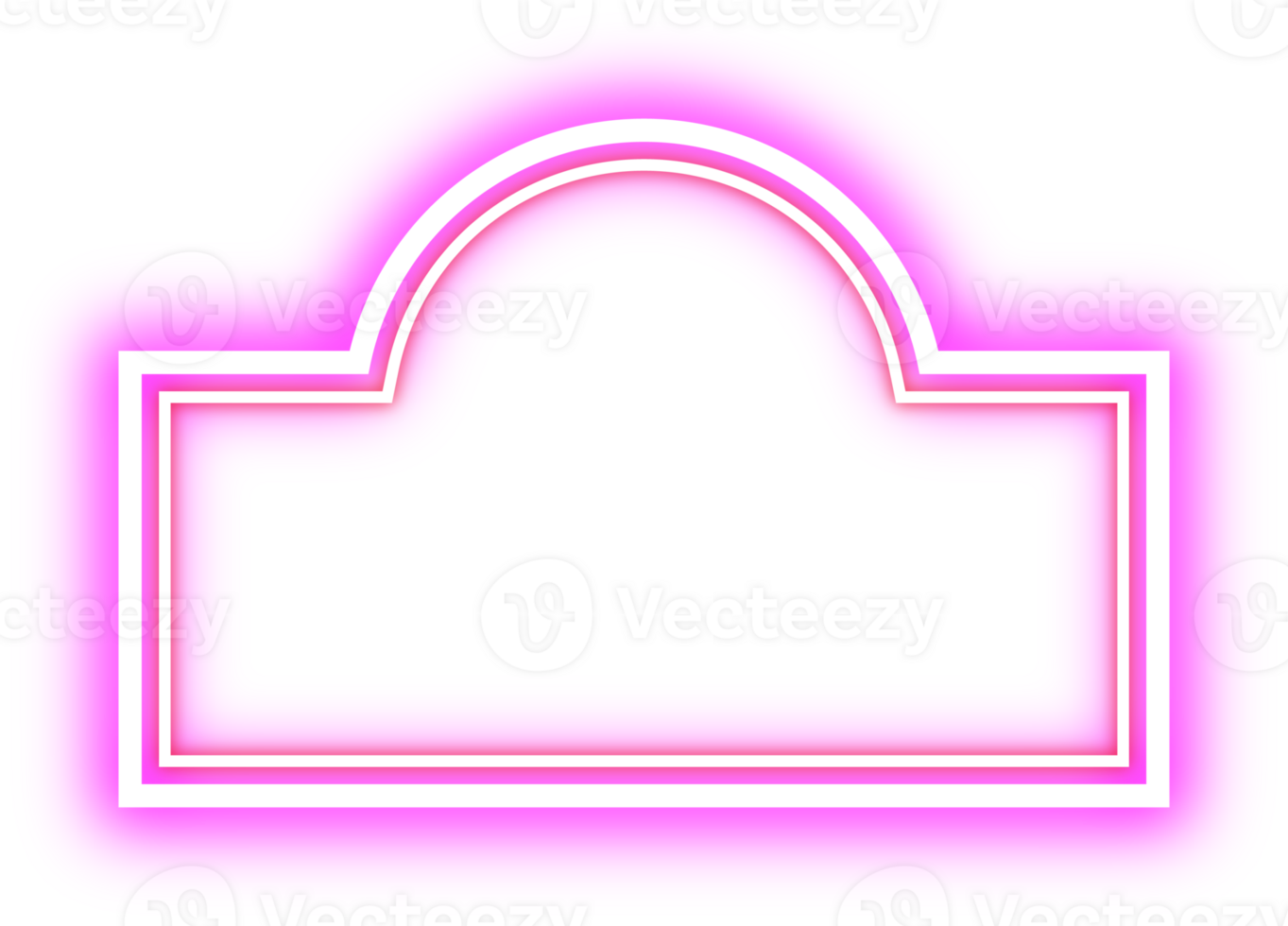 Retro Neon Border. Announcement Board. png